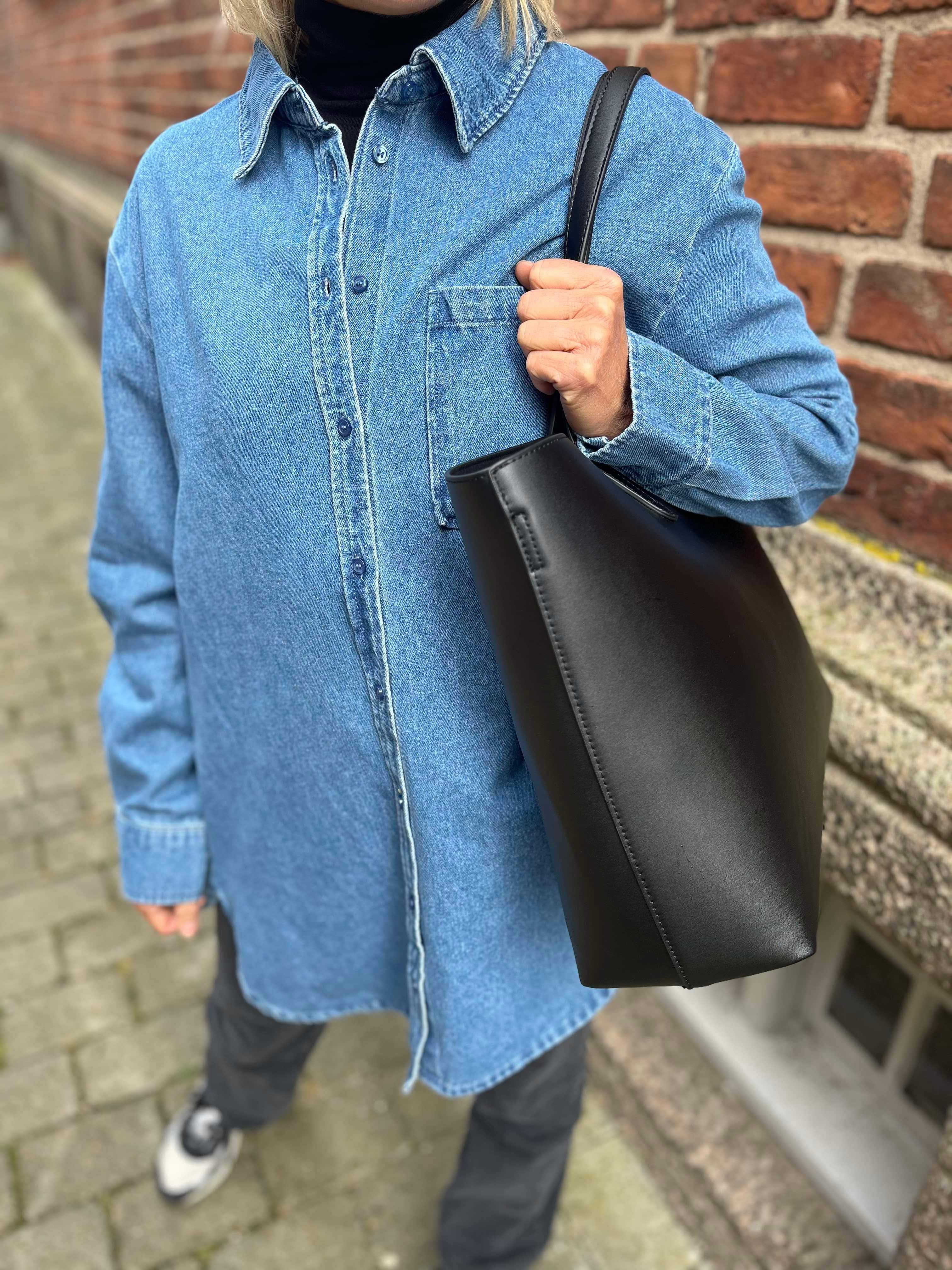 PCMAISIE Denim Shirt - Medium Blue Denim